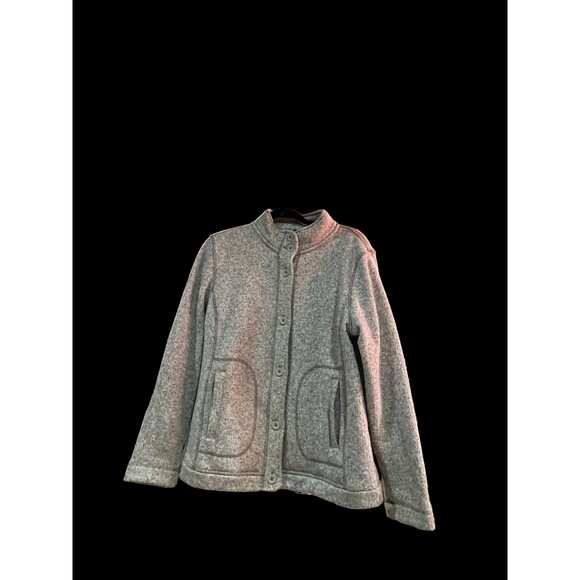 TalBots Light Grey Jacket/Sweater, Size L - Picture 1 of 6